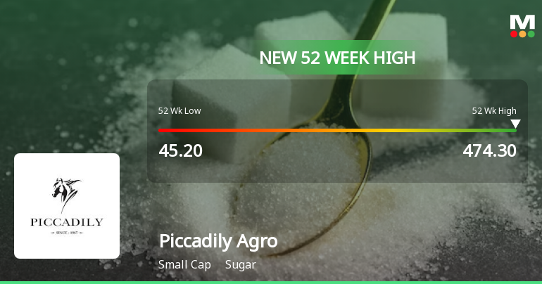 Piccadily Agro Industries Stock Reaches Week High Outperforms