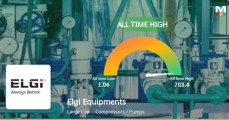 Elgi Equipments' Stock Reaches All-Time High, Outperforms Sector and Sensex