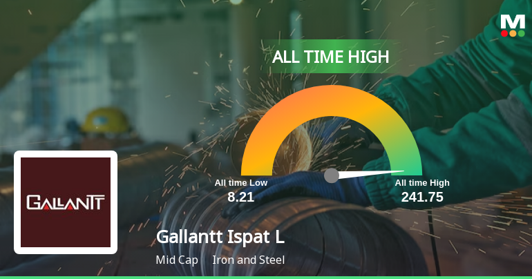 Gallantt Ispat Ltd. Surges to All-Time High, Outperforms Sector with ...