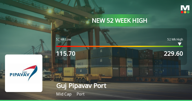 Gujarat Pipavav Port Hits 52-Week High, Outperforms Sector by 5.59%