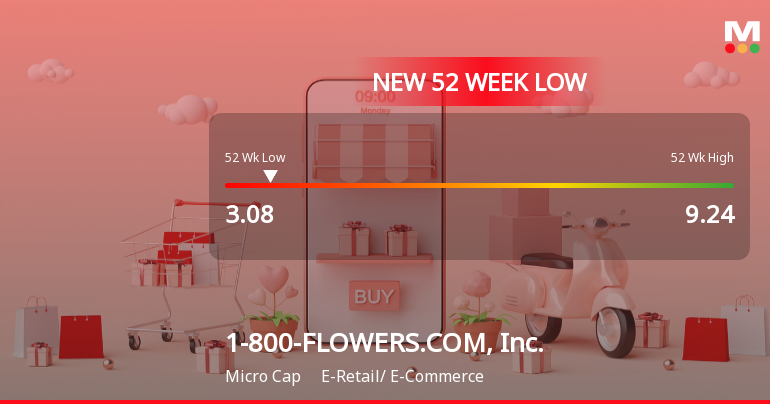 1-800-FLOWERS.COM Hits 52-Week Low as Stock Plummets to $3.08
