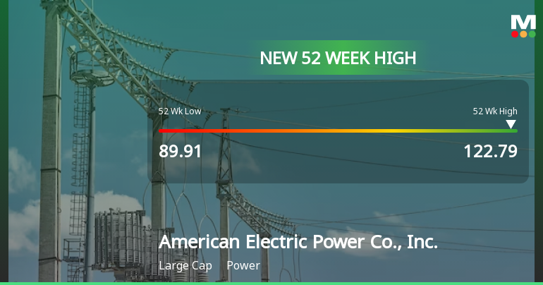 American Electric Power Co. Hits New 52-Week High of $122.79