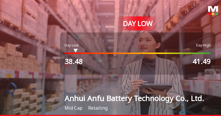 Anhui Anfu Battery Hits Day Low of CNY 38.48 Amid Price Pressure