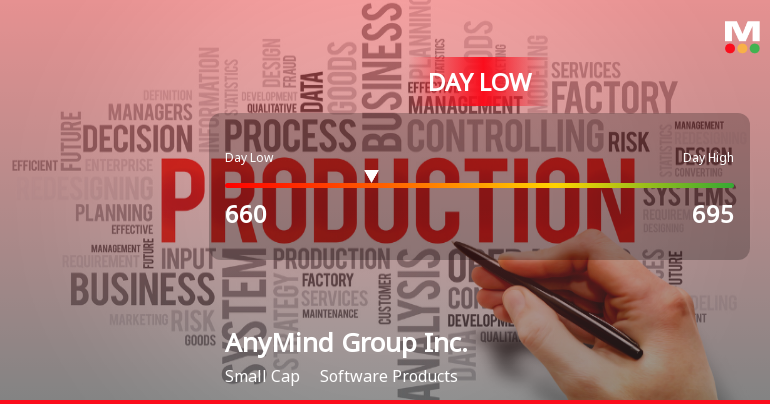 AnyMind Group Stock Hits Day Low of JPY 660 Amid Price Pressure