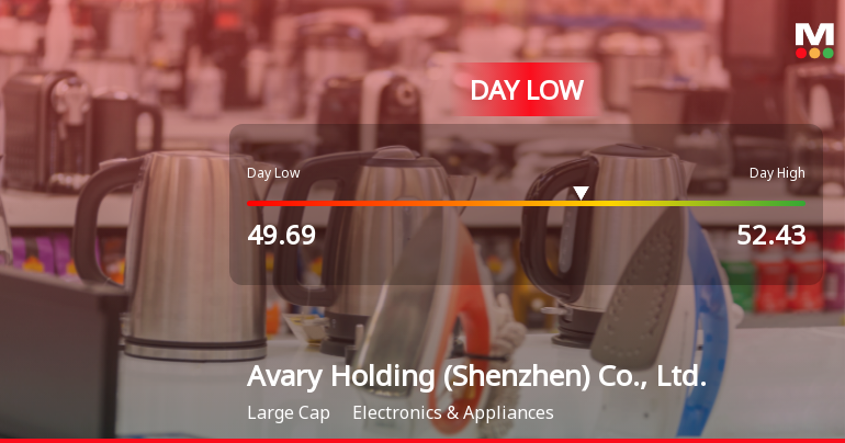 Avary Holding Hits Day Low of CNY 49.69 Amid Price Pressure