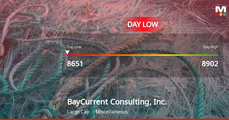 BayCurrent Consulting Stock Hits Day Low Amid Price Pressure at JPY 8,651.00