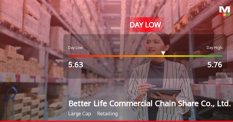 Better Life Commercial Chain Hits Day Low at CNY 5.63 Amid Price Pressure
