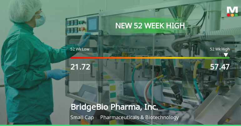BridgeBio Pharma Hits New 52-Week High of $57.47, Up 103%