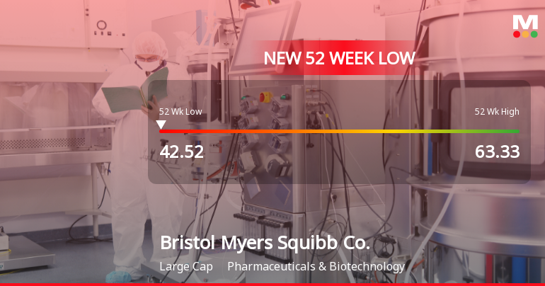 Bristol Myers Squibb Co. Hits New 52-Week Low at $42.52