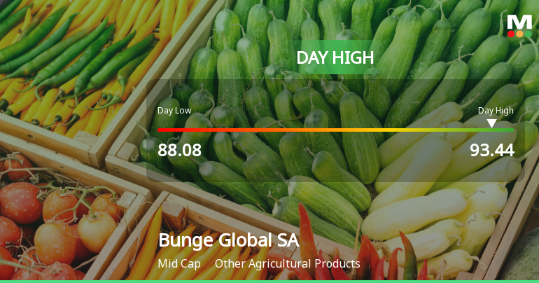 Bunge Global SA Hits Day High with 12.96% Surge in Stock Price