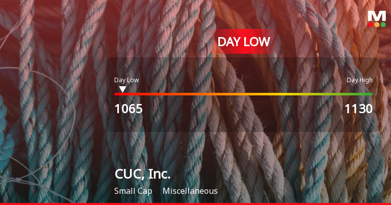 CUC, Inc. Hits Day Low of JPY 1,065 Amid Price Pressure