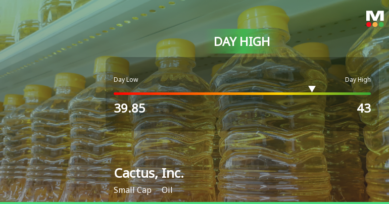 Cactus, Inc. Hits Day High with Strong 7.26% Intraday Surge