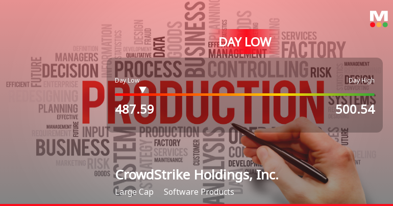 CrowdStrike Stock Hits Day Low of $487.59 Amid Price Pressure