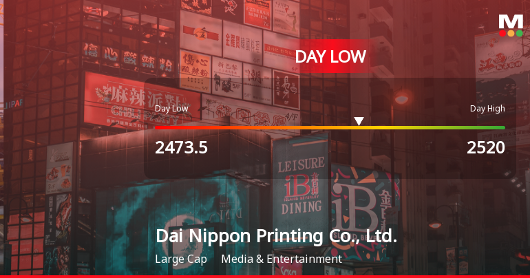 Dai Nippon Printing Stock Hits Day Low Amid Price Pressure at JPY 2,473.50