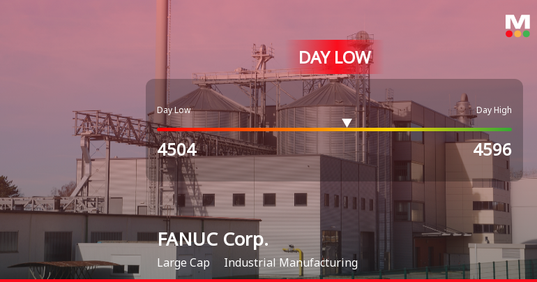 FANUC Corp. Stock Hits Day Low at JPY 4,504 Amid Price Pressure