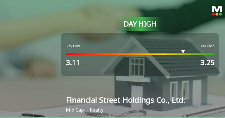 Financial Street Holdings Hits Day High with 5.92% Surge to CNY 3.25