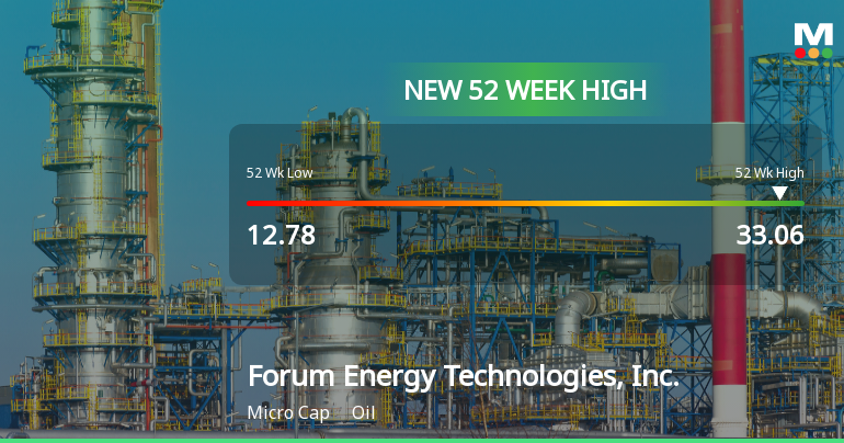Forum Energy Technologies Hits New 52-Week High of $33.06