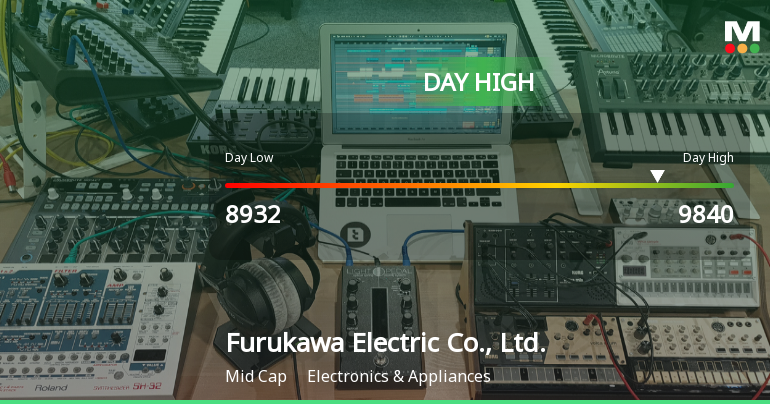 Furukawa Electric Soars 5.51% to Day High of JPY 9,840.00