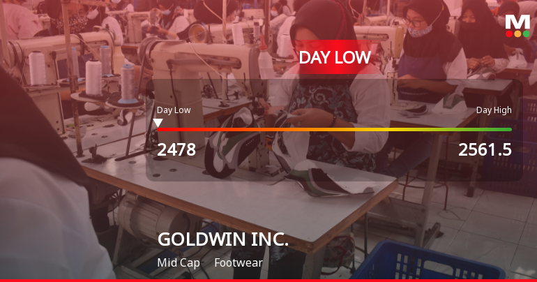 GOLDWIN INC. Stock Hits Day Low Amid Price Pressure, Now at JPY 2,478.00