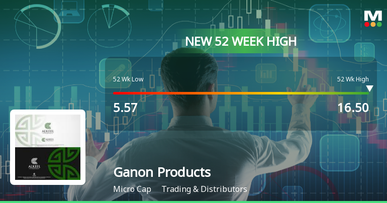 Ganon Products Hits New 52-Week High of Rs. 16.05