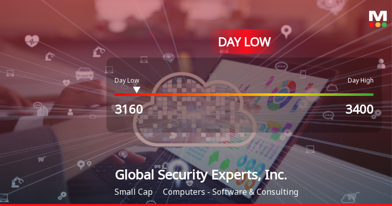 Global Security Experts, Inc. Hits Day Low at JPY 3,160 Amid Price Pressure