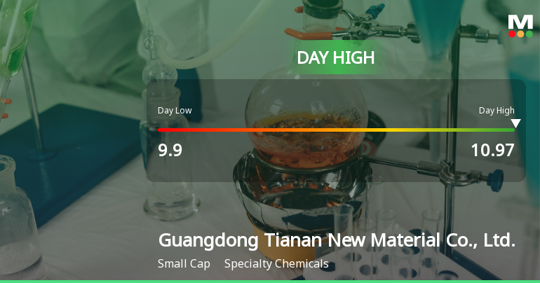 Guangdong Tianan Stock Hits Day High with 10.92% Surge