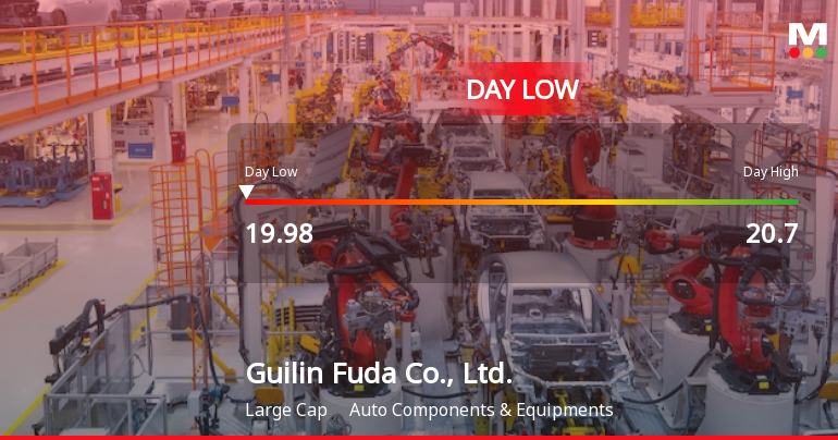 Guilin Fuda Stock Hits Day Low of CNY 19.98 Amid Price Pressure