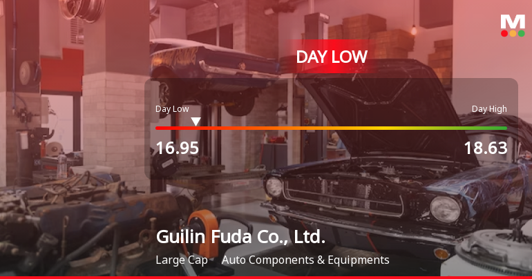 Guilin Fuda Stock Hits Day Low of CNY 16.95 Amid Price Pressure