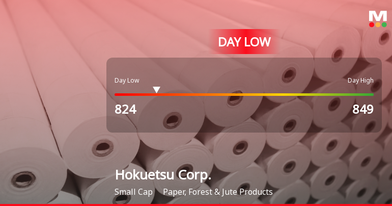 Hokuetsu Corp. Hits Day Low of JPY 824 Amid Price Pressure