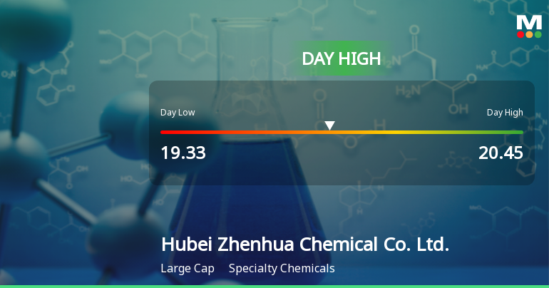 Hubei Zhenhua Chemical Hits Day High with Strong 4.31% Intraday Surge