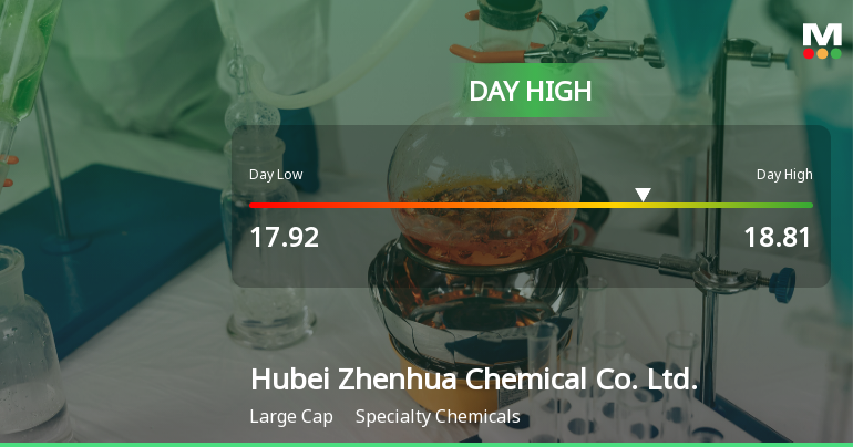 Hubei Zhenhua Chemical Hits Day High with Strong 3.34% Surge