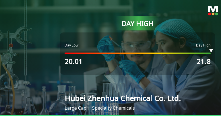 Hubei Zhenhua Chemical Hits Day High with 17.58% Surge in Stock Price