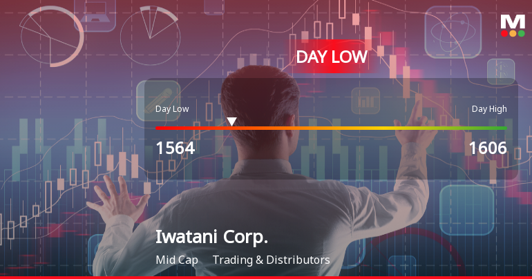 Iwatani Corp. Stock Hits Day Low of JPY 1,564 Amid Price Pressure