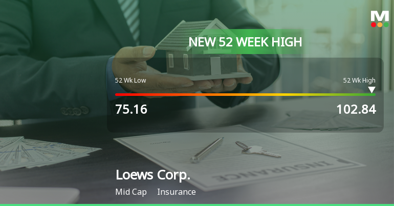 Loews Corp. Hits New 52-Week High at USD 102.84