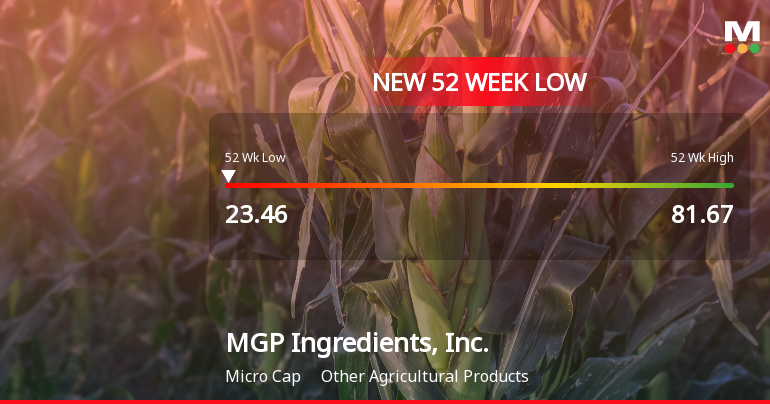 MGP Ingredients Hits 52-Week Low at $23.45 Amid Ongoing Struggles