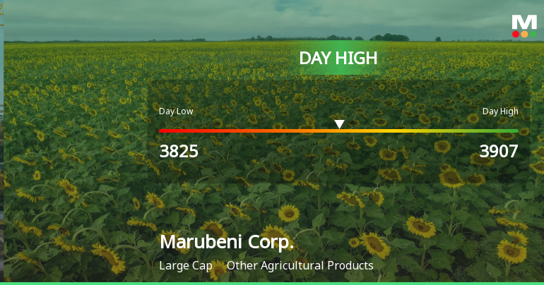 Marubeni Corp. Hits Day High with Strong 3.81% Intraday Surge