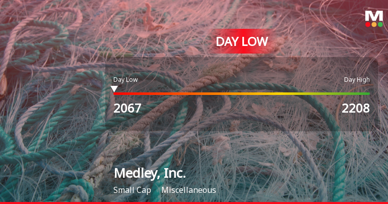 Medley, Inc. Stock Hits Day Low at JPY 2,067 Amid Price Pressure
