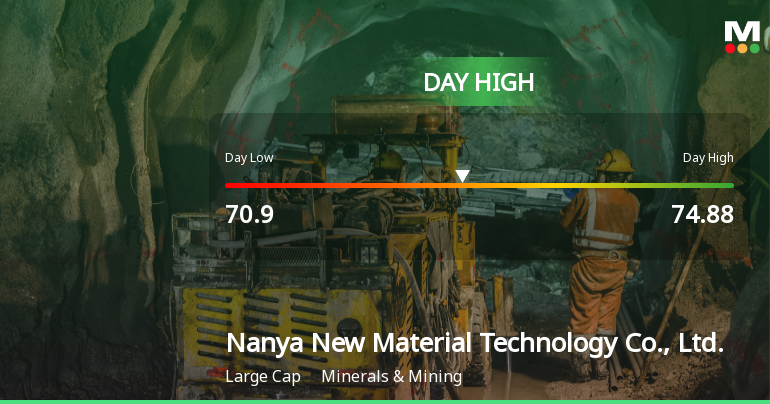 Nanya New Material Hits Day High with 7.43% Surge in Stock Price
