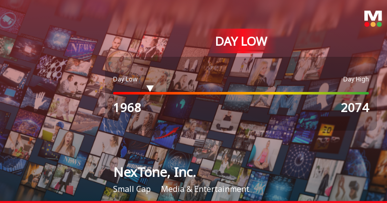 NexTone, Inc. Hits Day Low of JPY 1,968 Amid Price Pressure