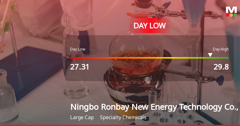 Ningbo Ronbay Stock Hits Day Low of CNY 27.31 Amid Price Pressure