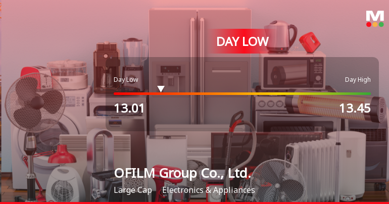 OFILM Group Hits Day Low of CNY 13.01 Amid Price Pressure