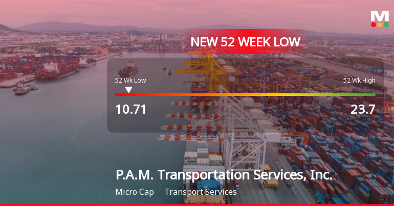P.A.M. Transportation Services Hits New 52-Week Low at $10.71