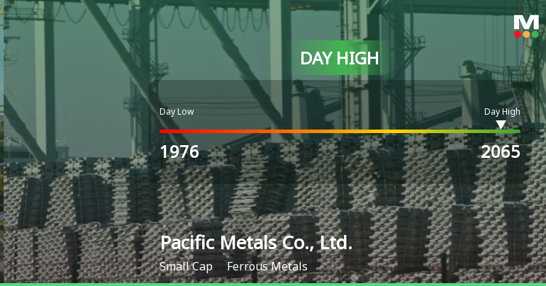 Pacific Metals Hits Day High with Strong 7.07% Intraday Surge