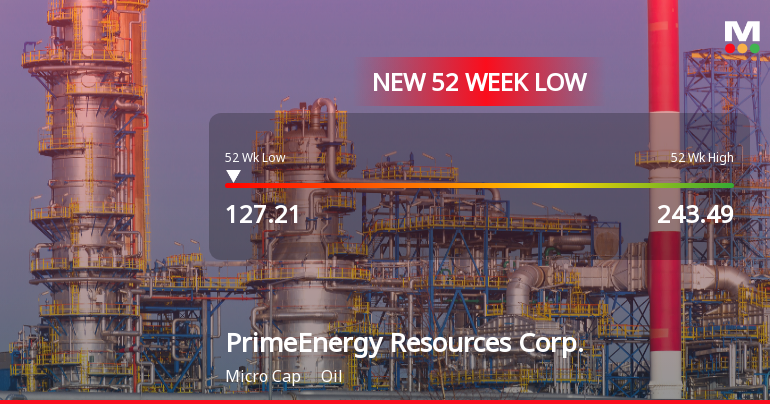 PrimeEnergy Resources Corp. Hits New 52-Week Low at USD 127.21