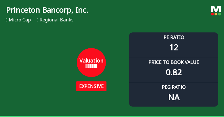 Princeton Bancorp, Inc. Experiences Revision in Its Stock Evaluation Amid Competitive Landscape
