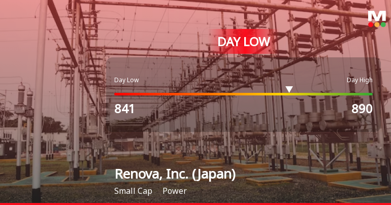 Renova, Inc. Hits Day Low of JPY 841 Amid Price Pressure