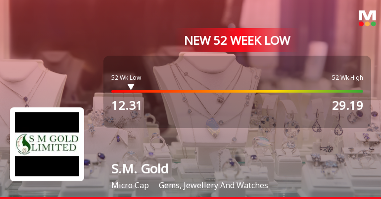 S.M. Gold Stock Plummets to New 52-Week Low at Rs. 12.31