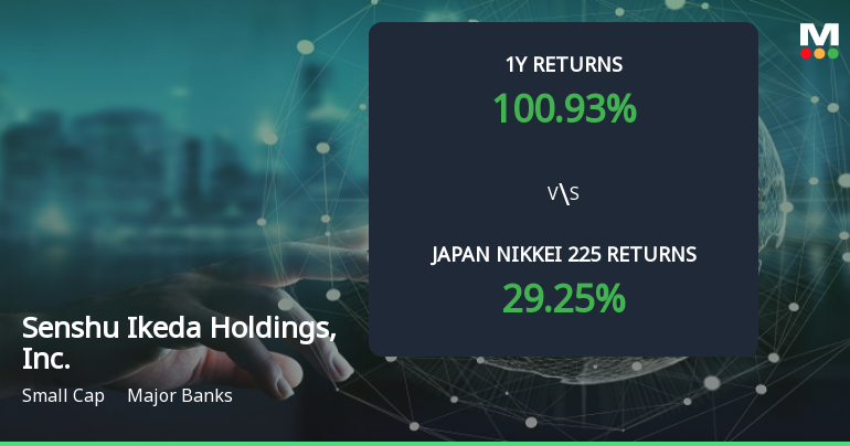 Senshu Ikeda Holdings Achieves 100.93% Return, Establishing It as a Multibagger in Banking Sector