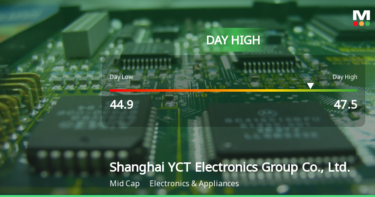 Shanghai YCT Electronics Hits Day High with 14.3% Surge in Stock Price