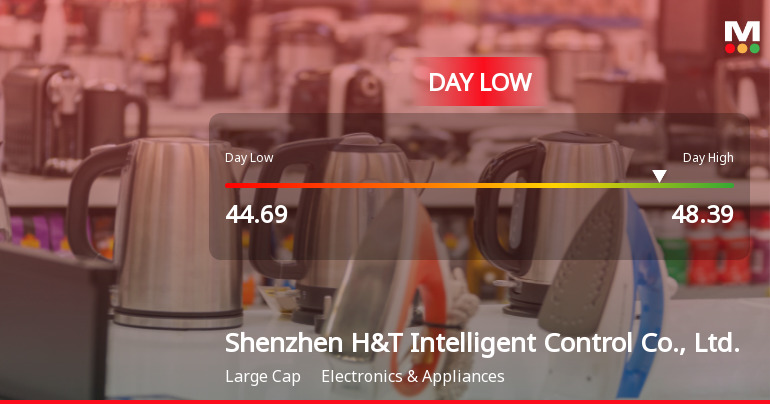 Shenzhen H&T Stock Hits Day Low of CNY 44.69 Amid Price Pressure